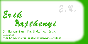 erik majthenyi business card